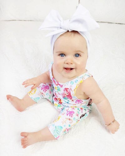 Newborn Infant Baby Girl Mermaid Cotton Sleeveless