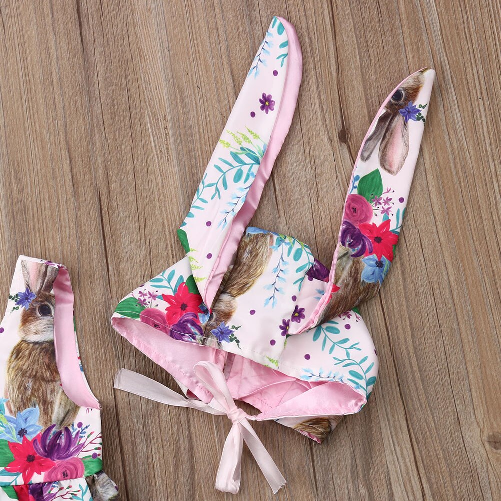 Newborn Toddler Baby Girls Easter Romper Buuny Ear