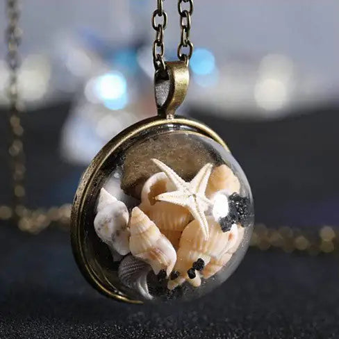 Ocean Dreamer Shell Locket Necklace