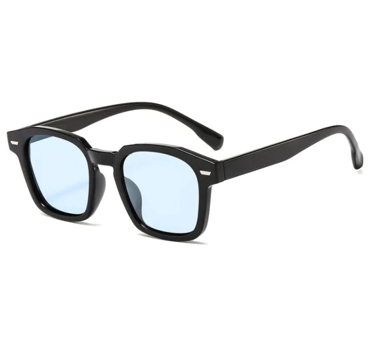 WaveRider Blue Lens Sunglasses – Metallic Hinge Detail