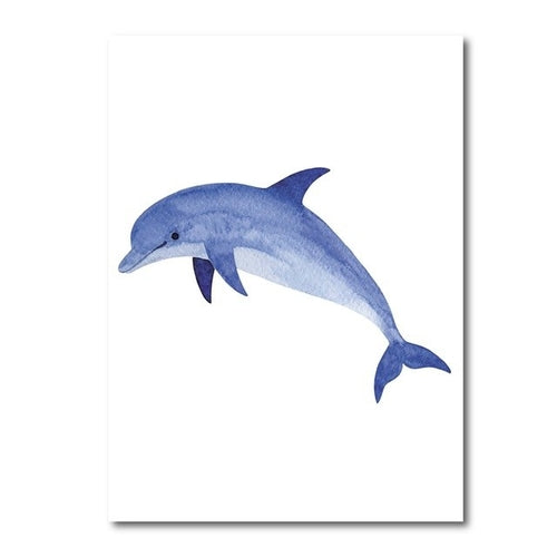 Ocean Animal Dolphin Print Wall Pictures Home