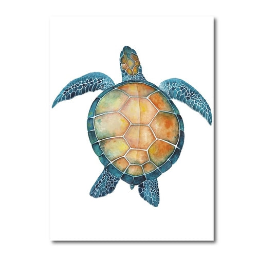 Ocean Sea Turtles Art Print Poster Home Decor ,
