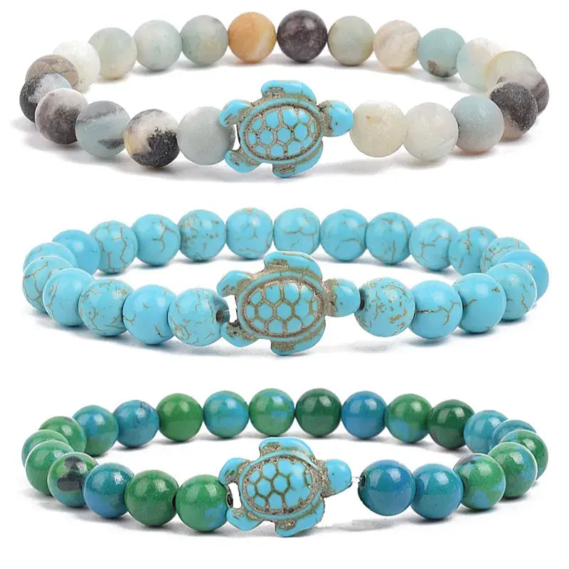 Ocean Turtles Stone Bracelet