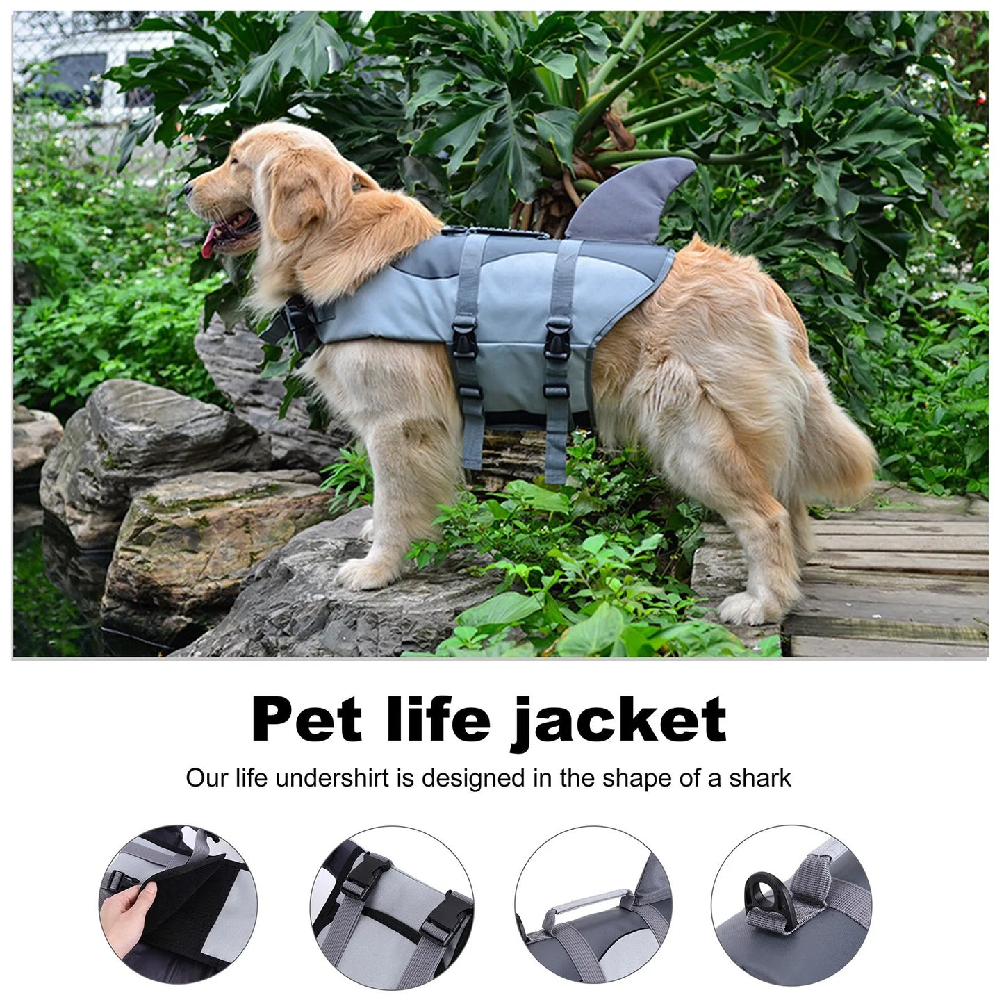 Shark Fin Dog Vests