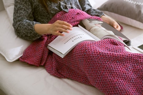 Soft Knitted Mermaid Tail Blanket Crochet Handmade
