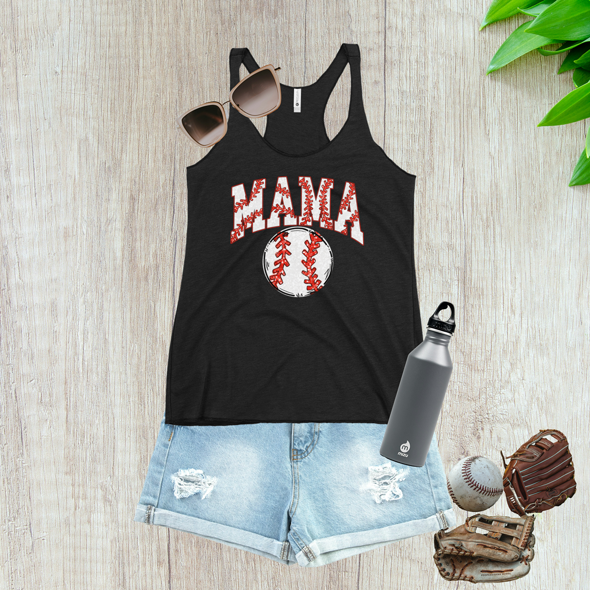 Baseball Mama Women's Racerback Tank