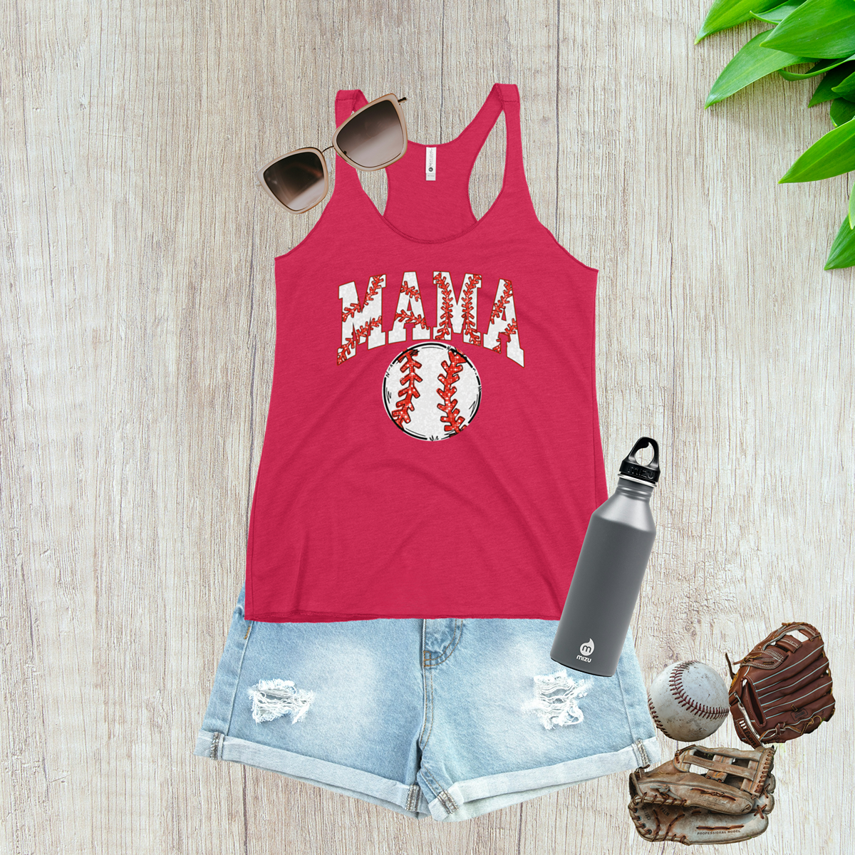 Baseball Mama Women's Racerback Tank