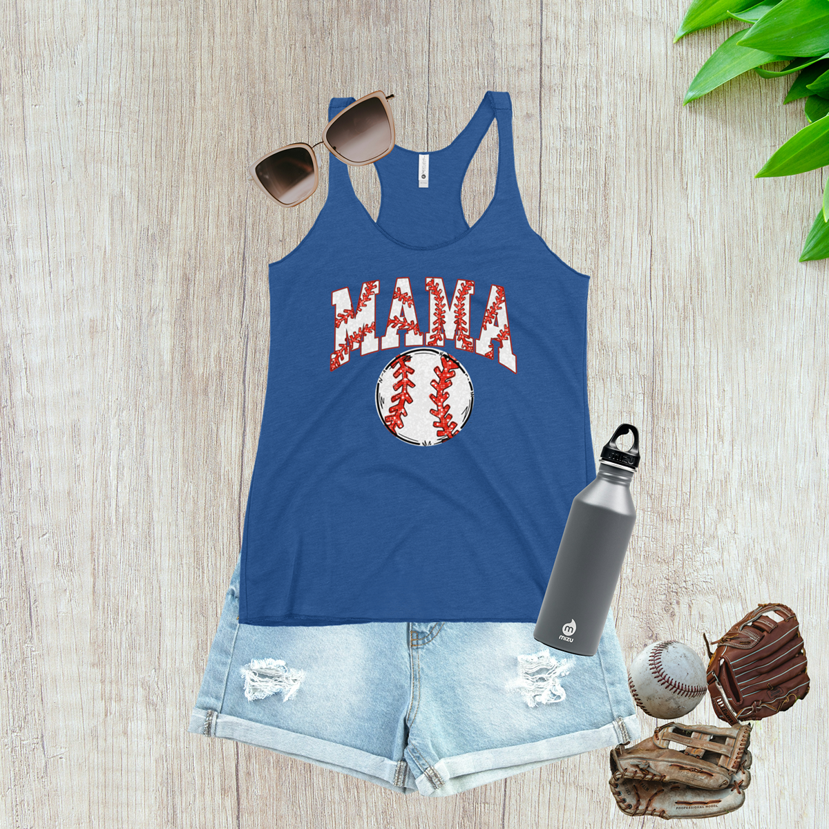 Baseball Mama Women's Racerback Tank