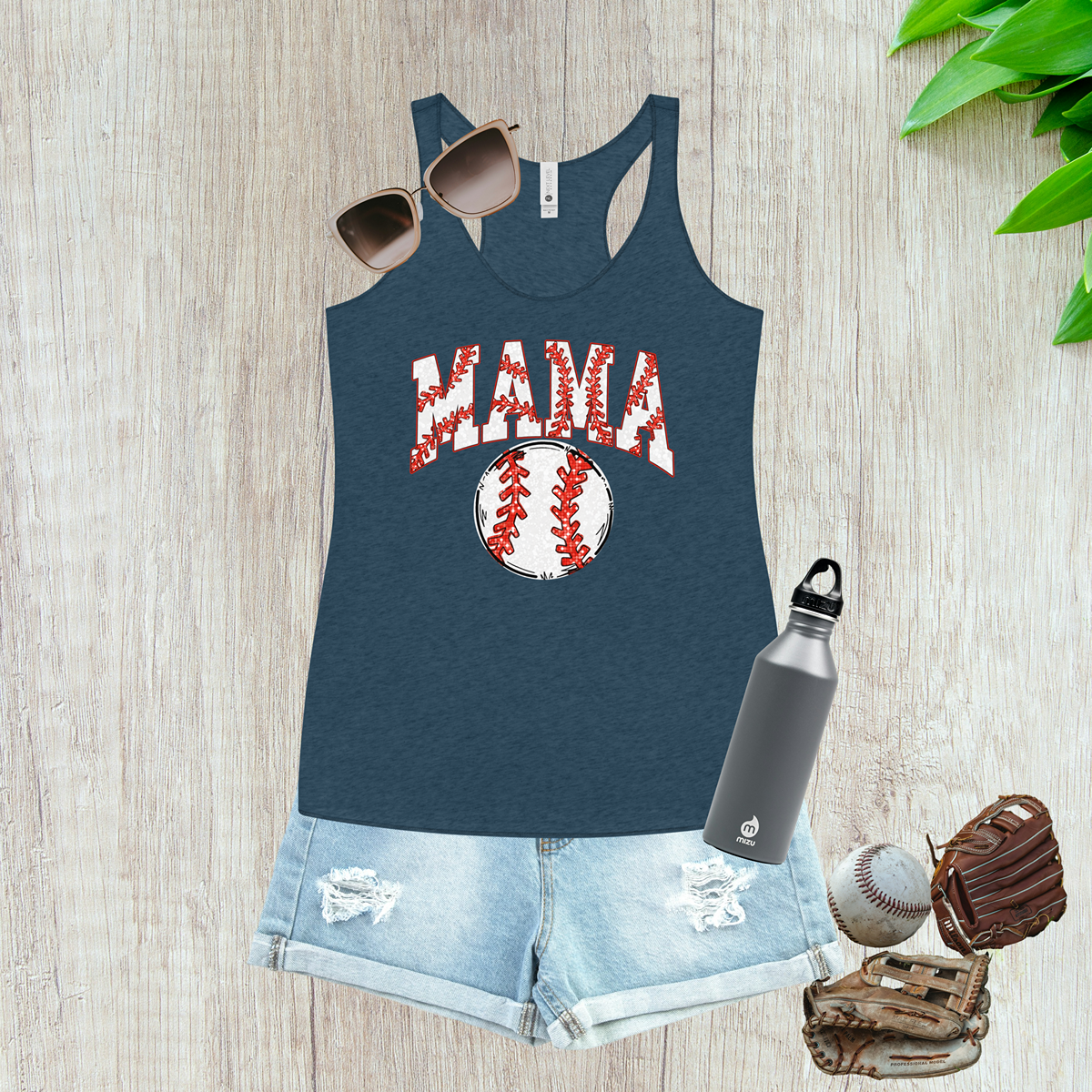 Baseball Mama Women's Racerback Tank