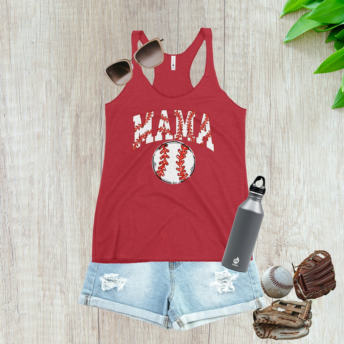 Baseball Mama Women's Racerback Tank
