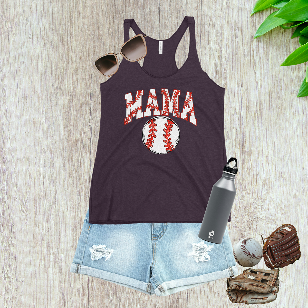 Baseball Mama Women's Racerback Tank