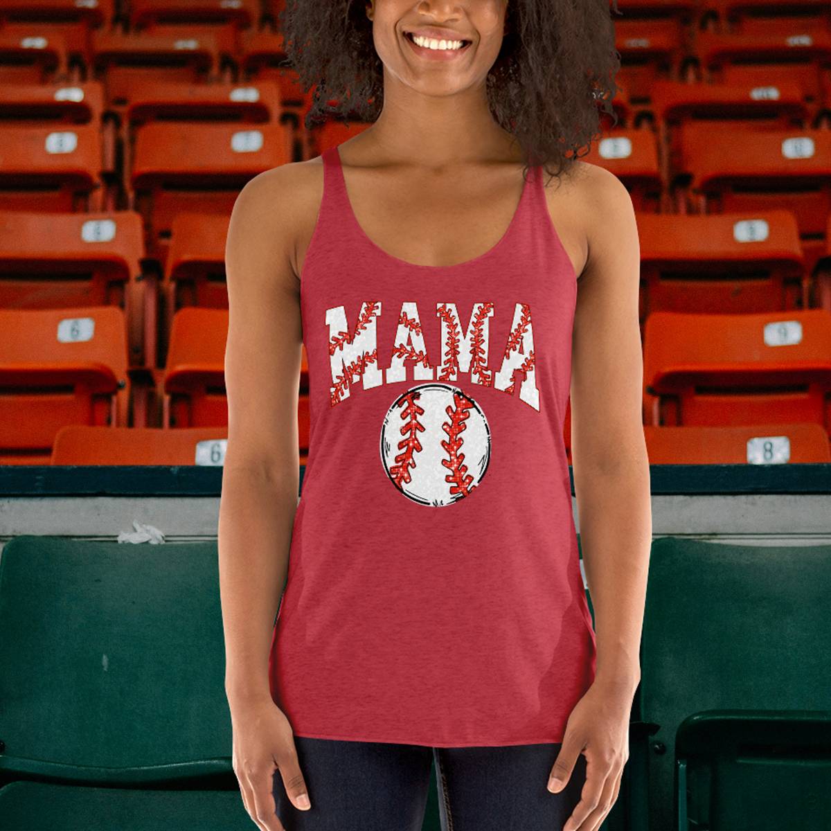 Baseball Mama Women's Racerback Tank
