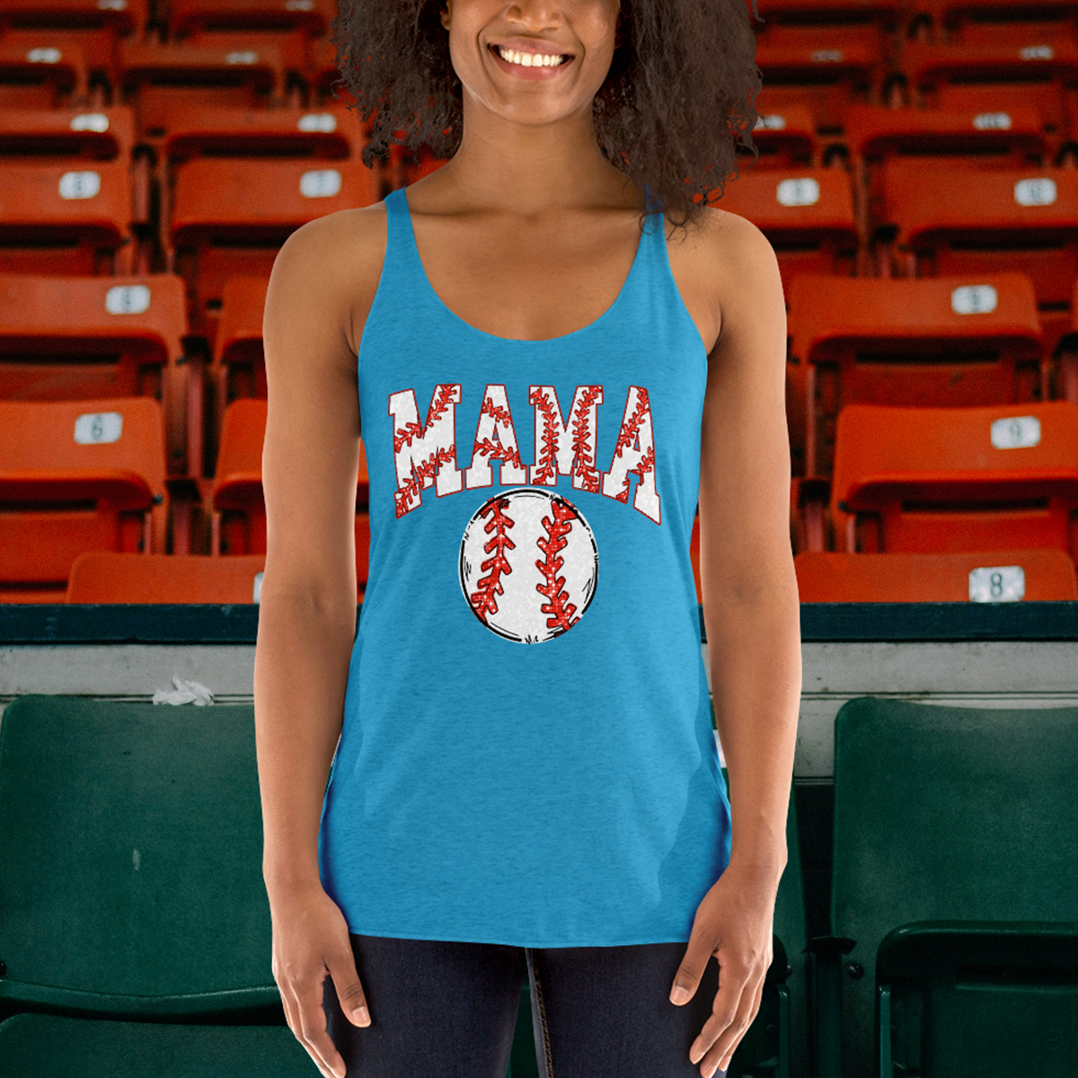 Baseball Mama Women's Racerback Tank