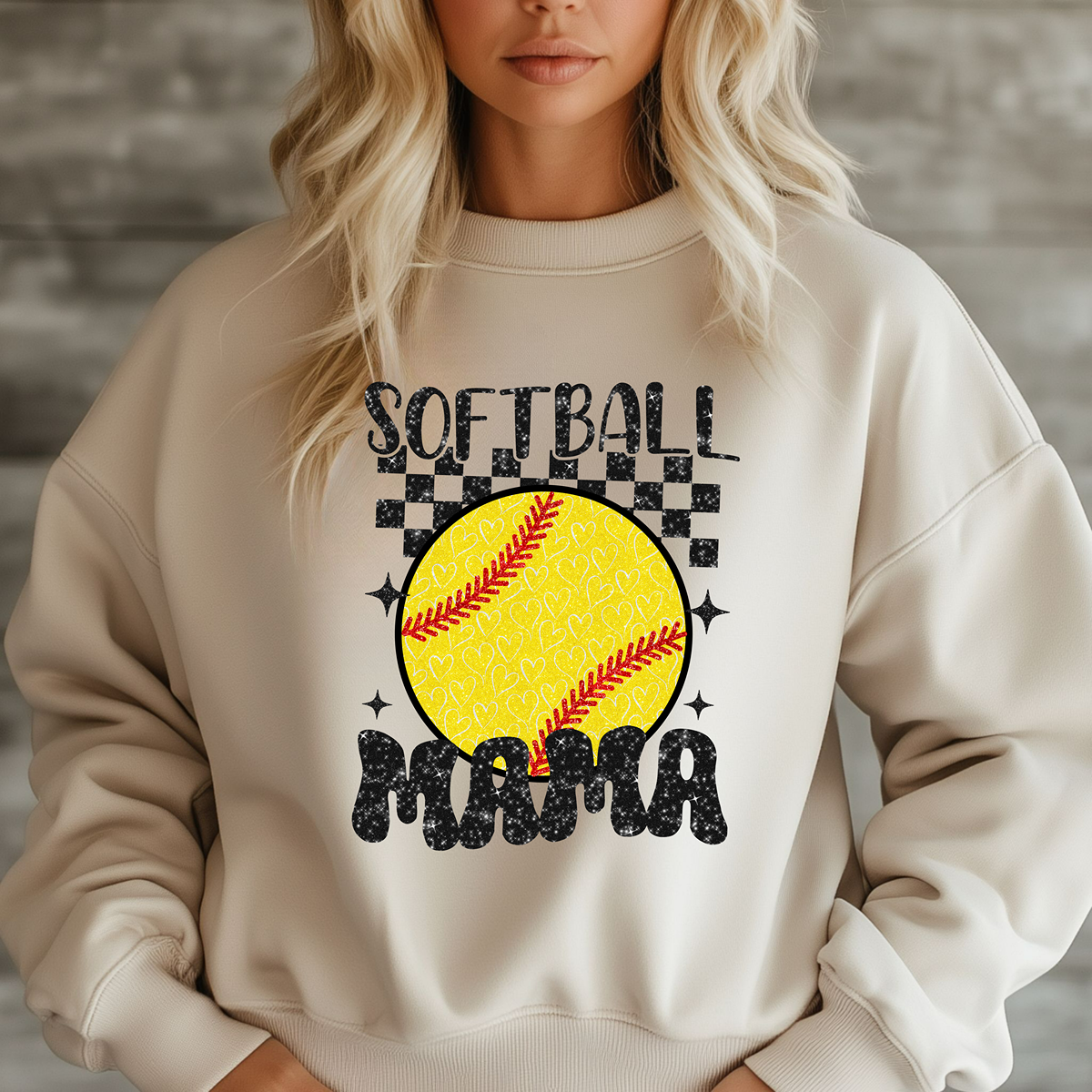 Softball Mama Cute Unisex Fit Sweatshirt