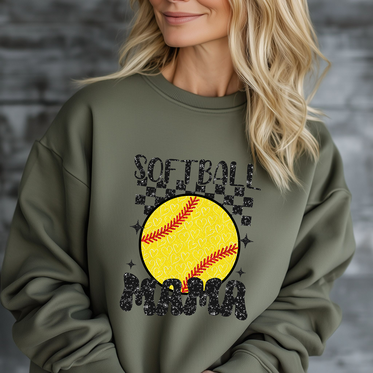 Softball Mama Cute Unisex Fit Sweatshirt
