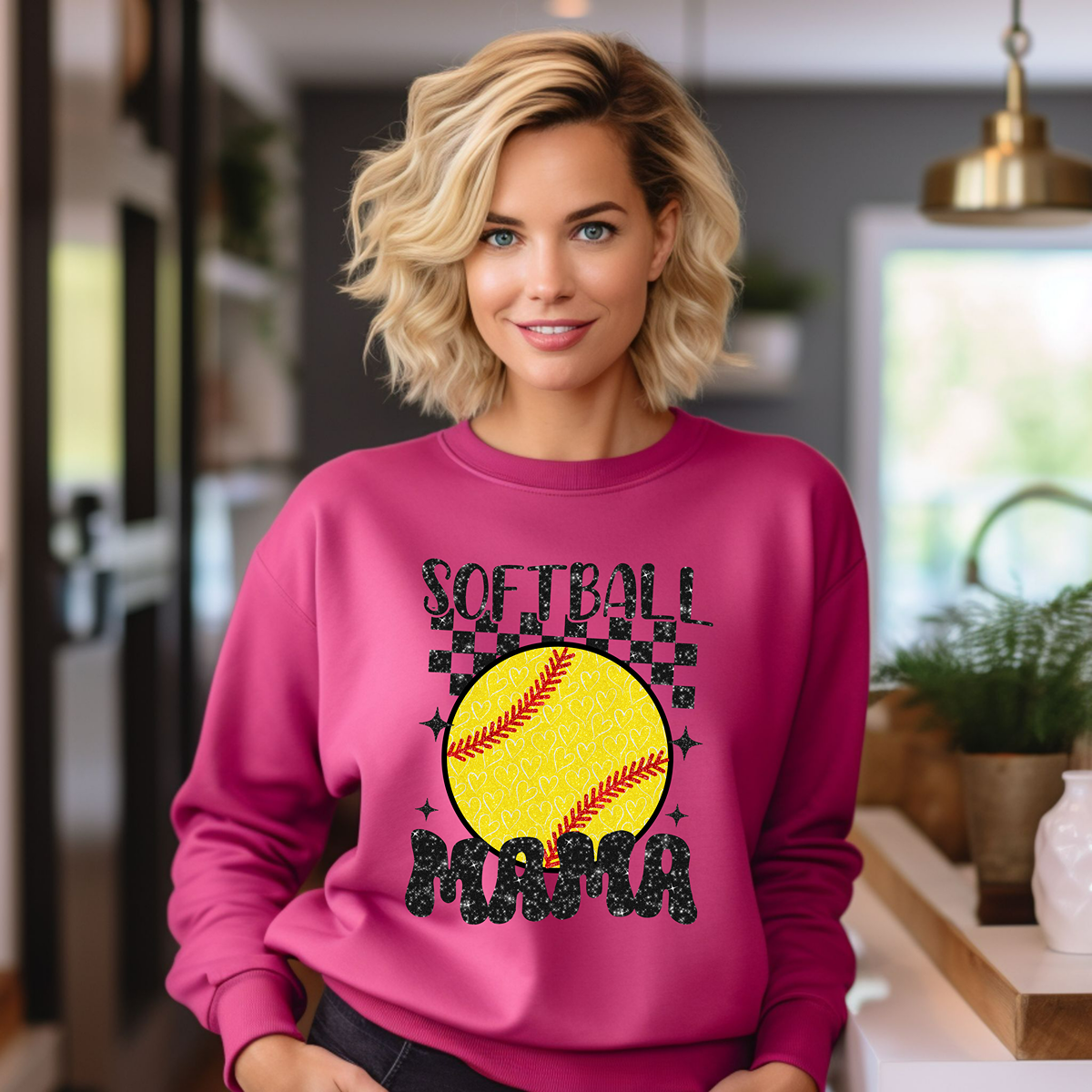 Softball Mama Cute Unisex Fit Sweatshirt