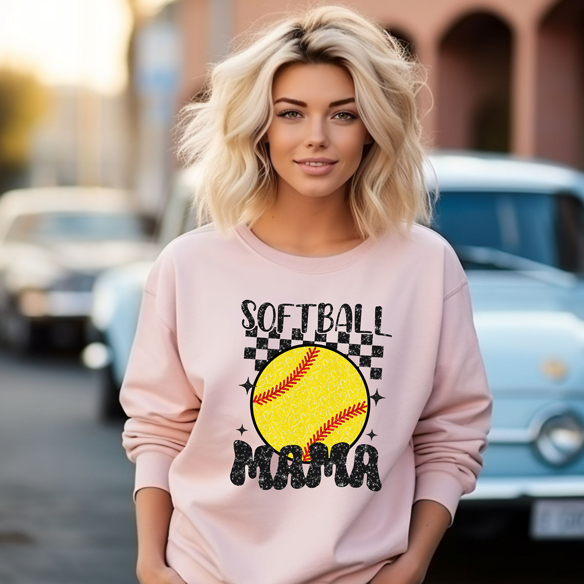 Softball Mama Cute Unisex Fit Sweatshirt