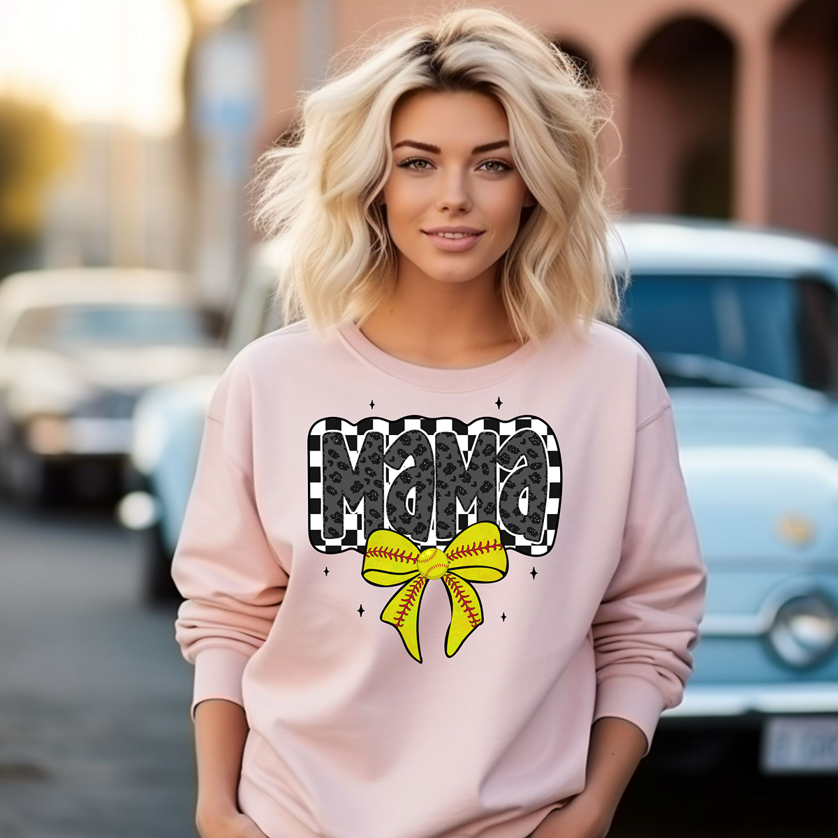 The Cutest Softball Mama Unisex Fit Pullover Sweatshirt