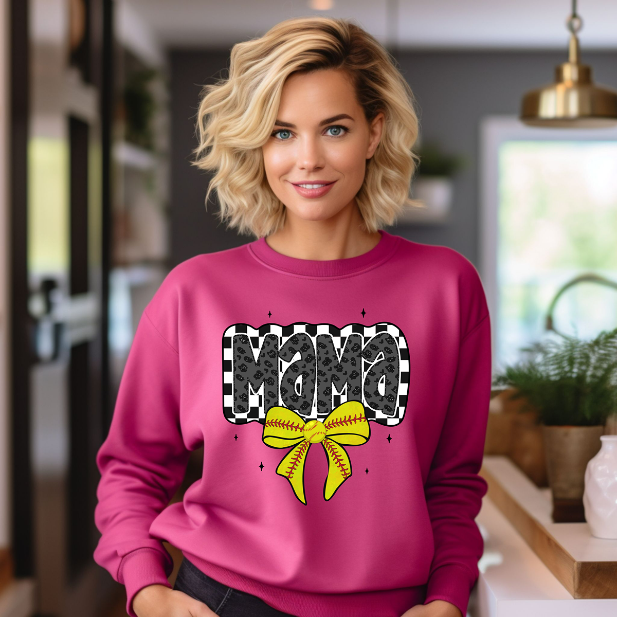 The Cutest Softball Mama Unisex Fit Pullover Sweatshirt