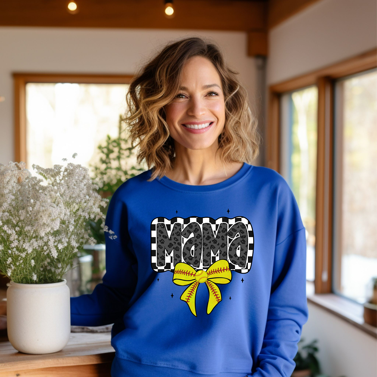 The Cutest Softball Mama Unisex Fit Pullover Sweatshirt