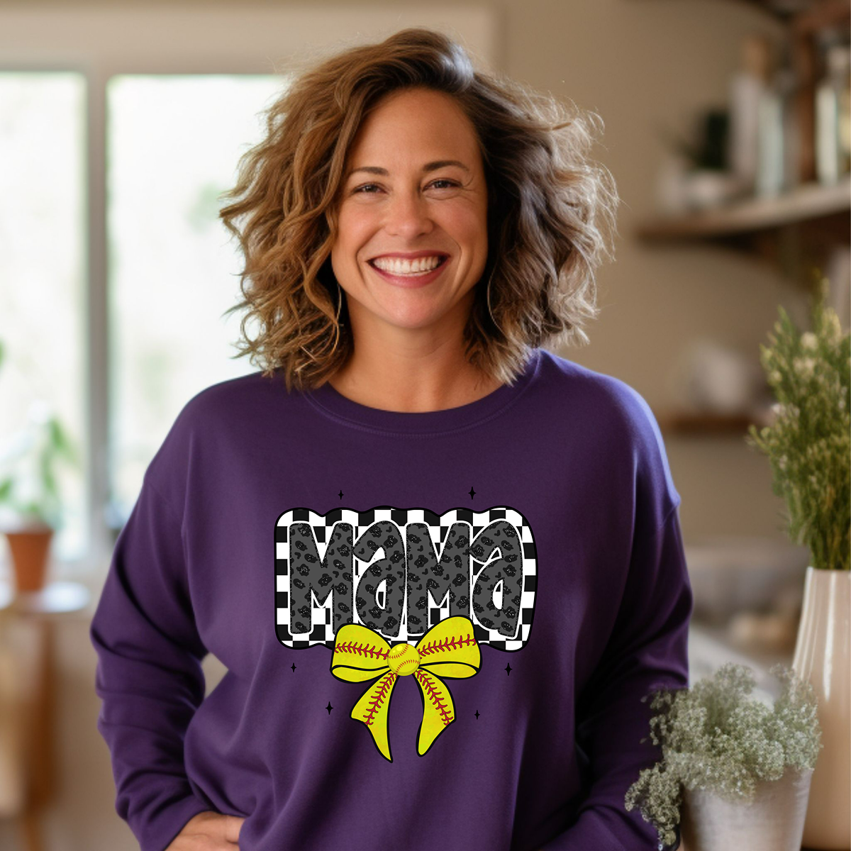 The Cutest Softball Mama Unisex Fit Pullover Sweatshirt