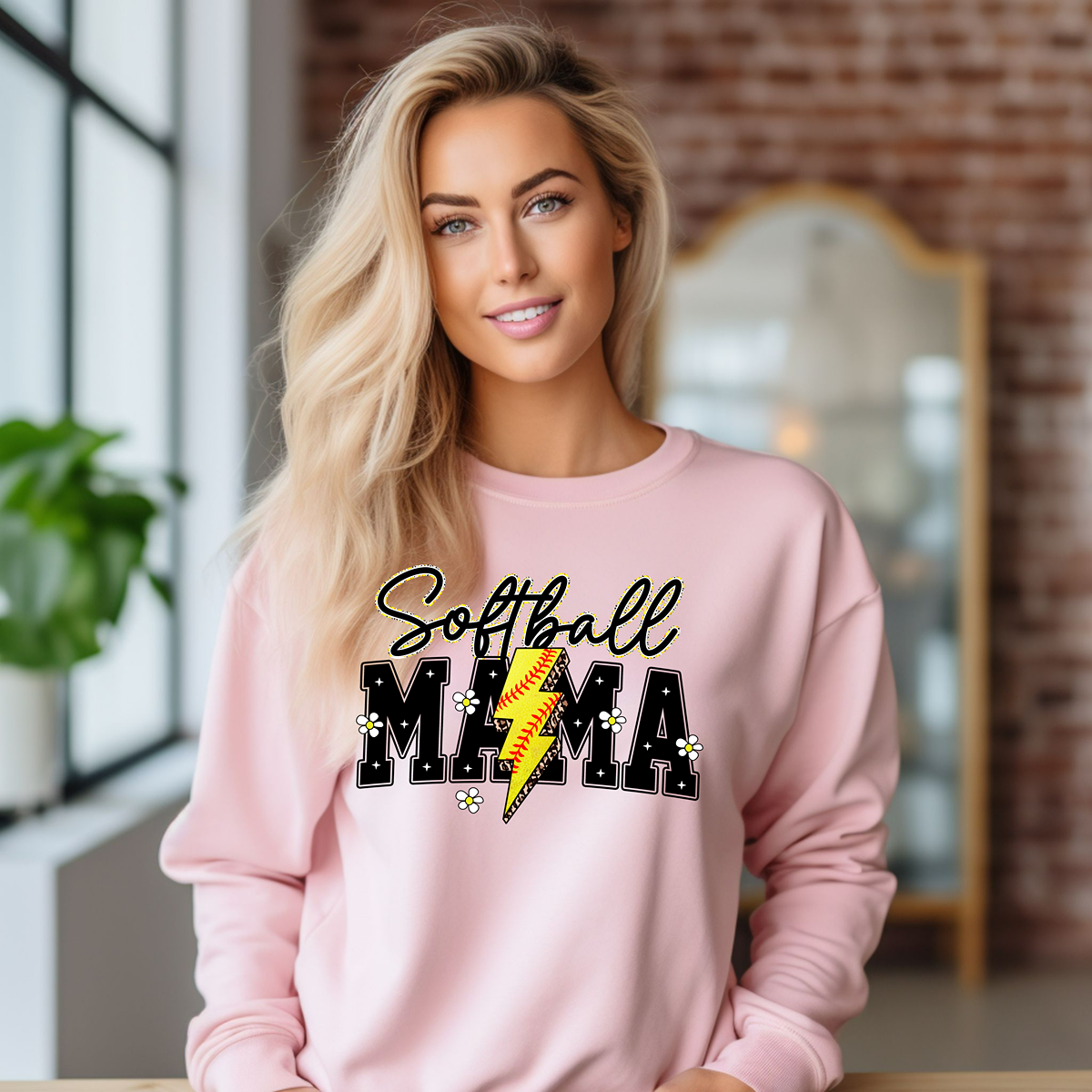 The Cutest Softball Mama Unisex Fit Pullover Sweatshirt