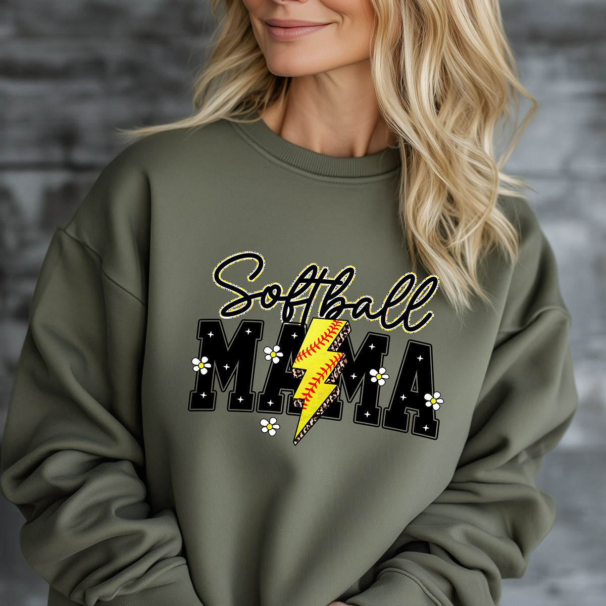 The Cutest Softball Mama Unisex Fit Pullover Sweatshirt