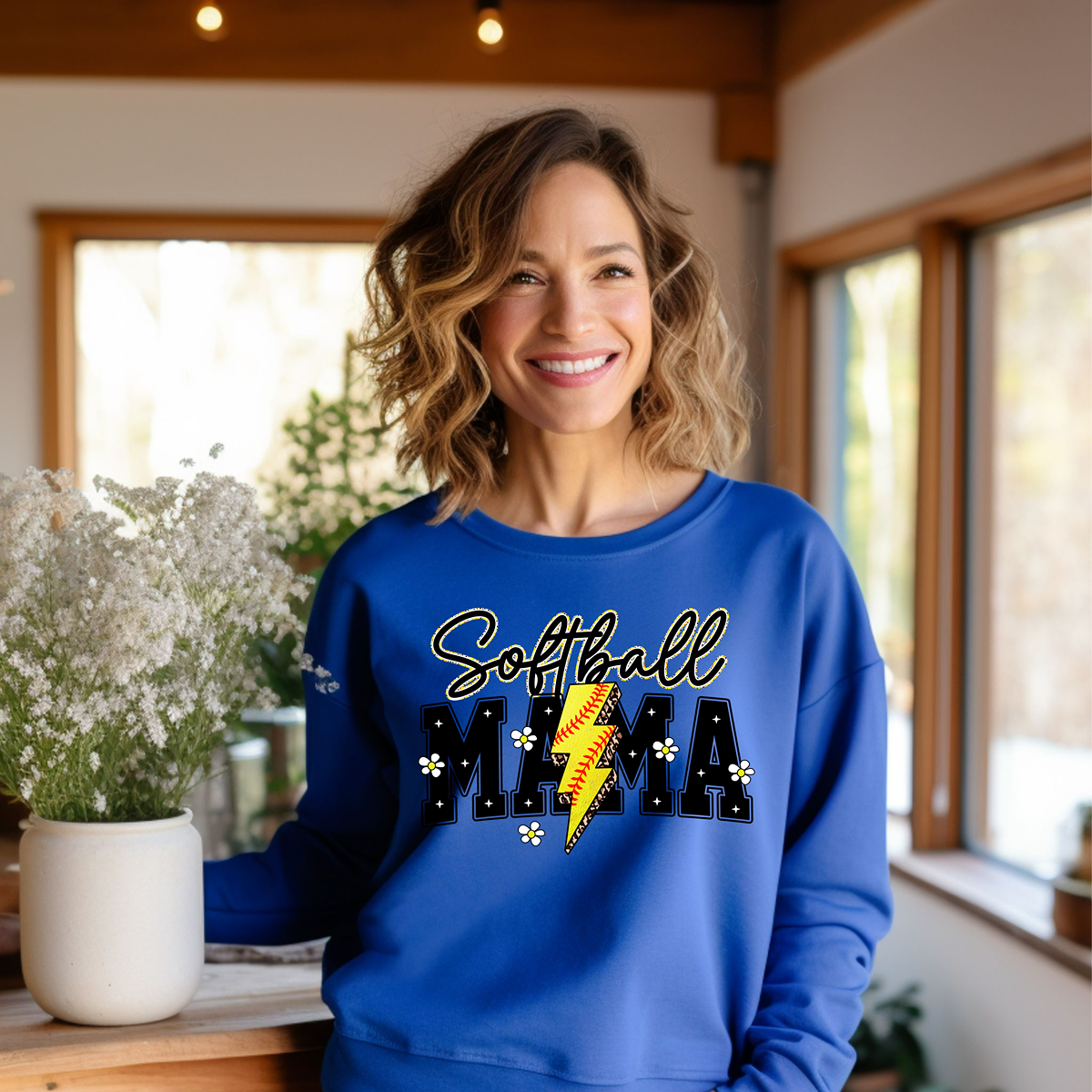 The Cutest Softball Mama Unisex Fit Pullover Sweatshirt