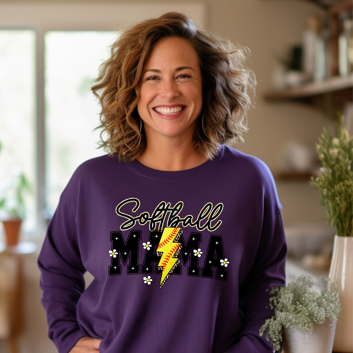 The Cutest Softball Mama Unisex Fit Pullover Sweatshirt