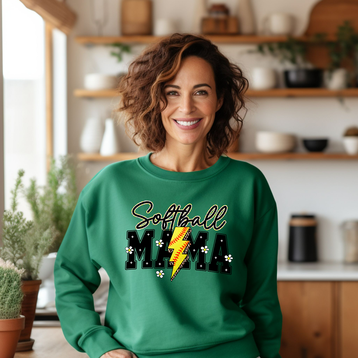 The Cutest Softball Mama Unisex Fit Pullover Sweatshirt