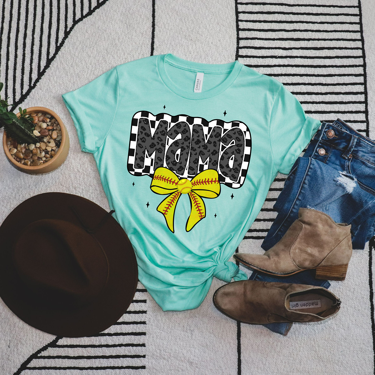 The Cutest Softball Mama Classic Fit T-Shirt