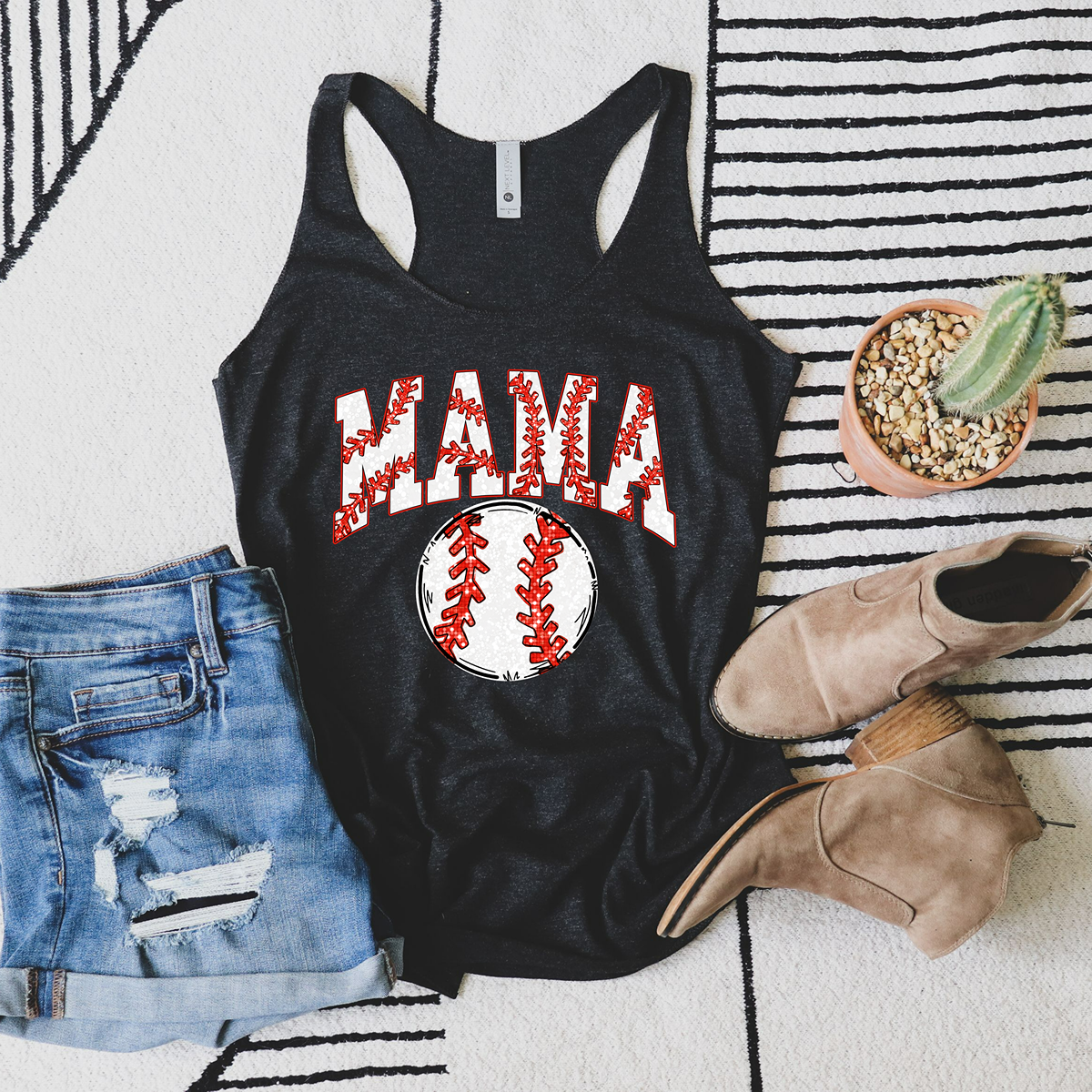 Baseball Mama Women's Racerback Tank