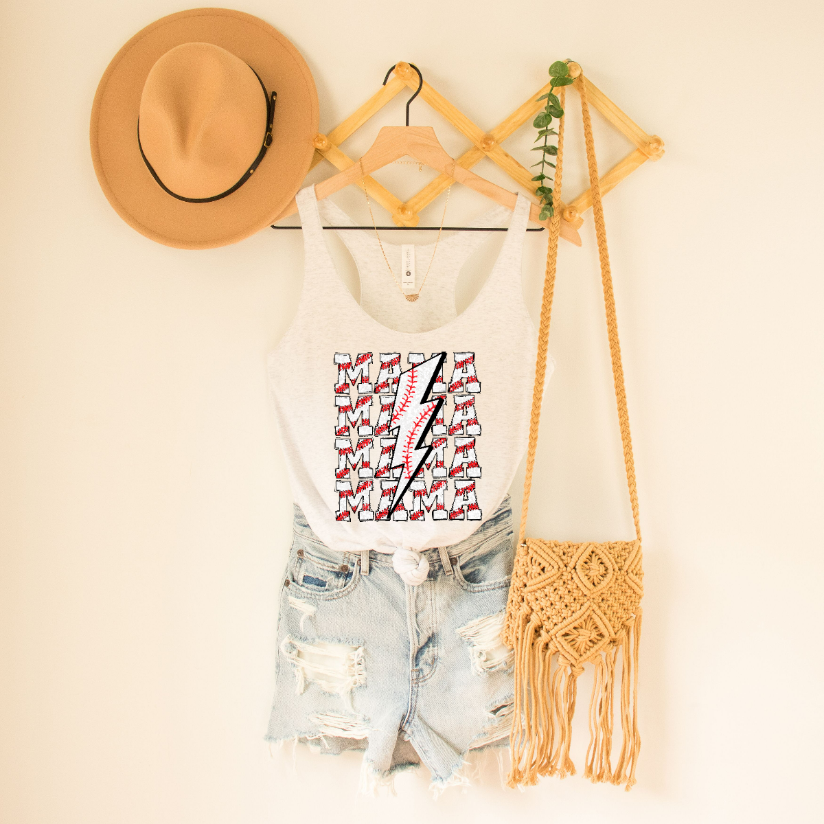 Baseball Mama Cute Women's Racerback Tank