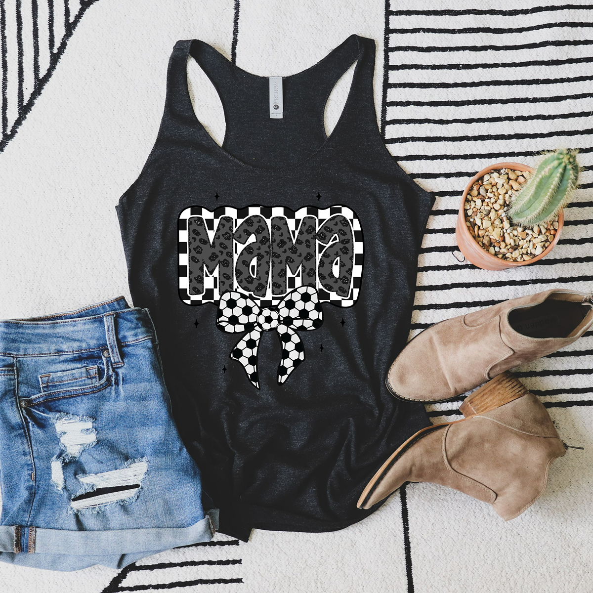Super Cute Soccer Mama Women's Racerback Tank