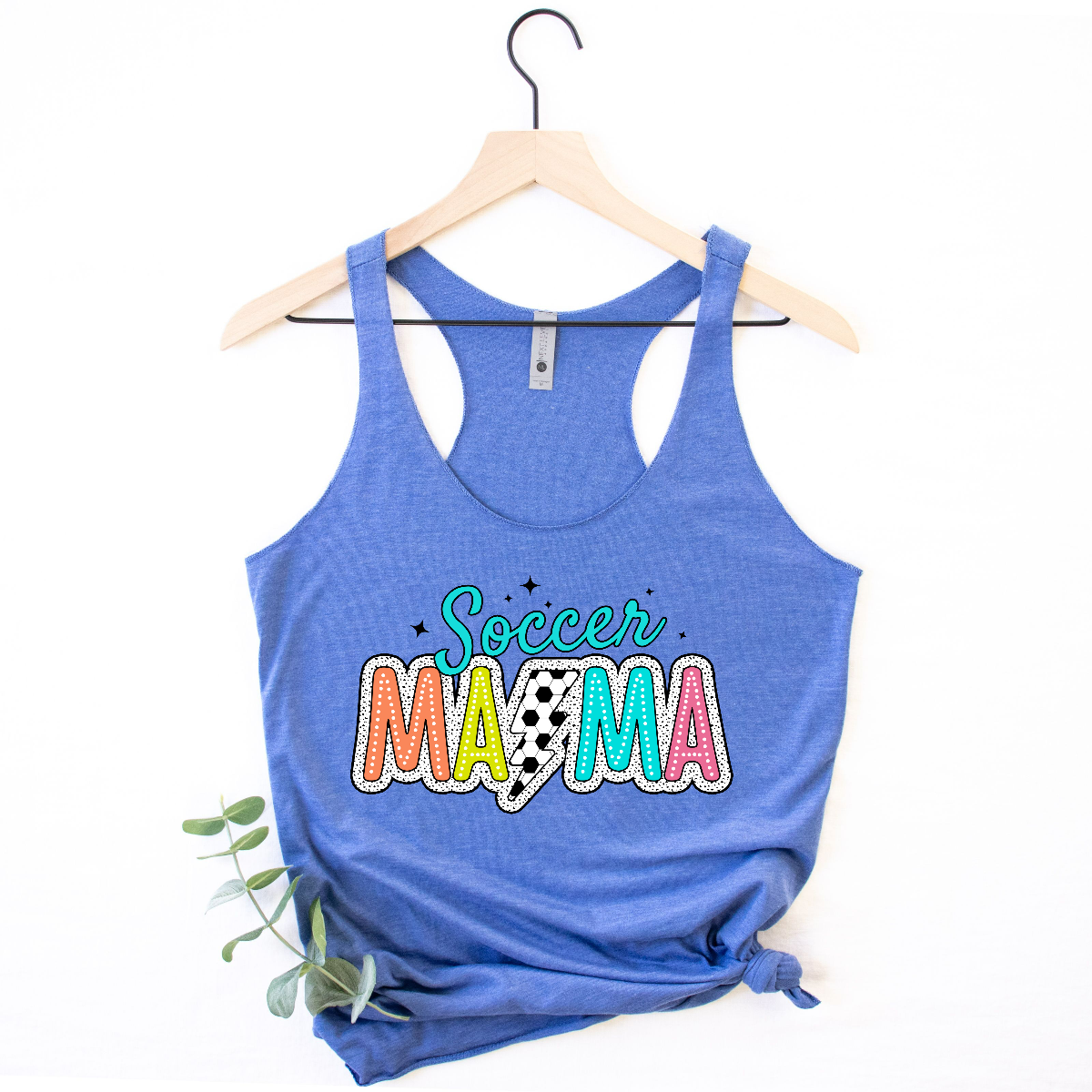 Retro & Vibrant Cute Soccer Mama Women's Racerback Tank