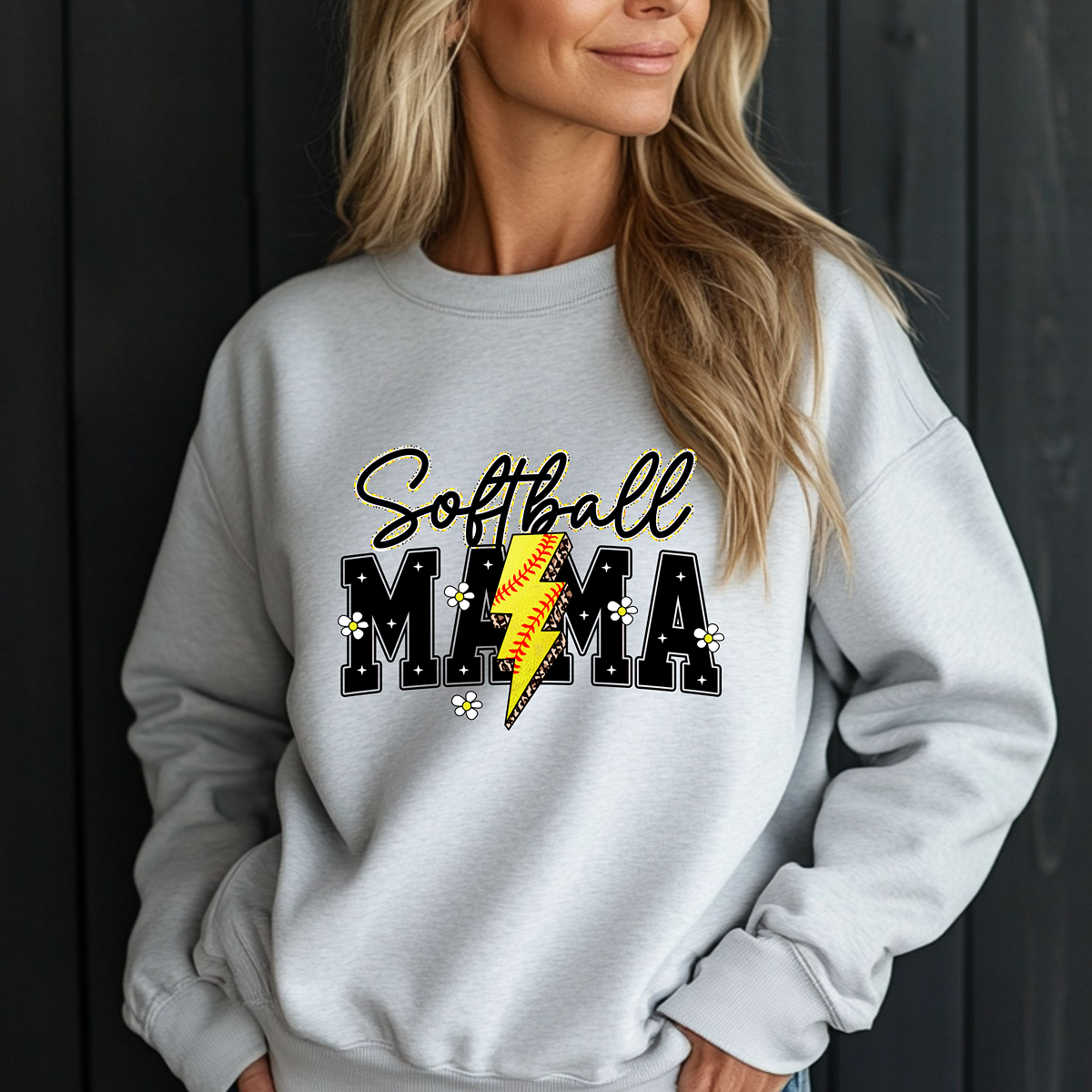 The Cutest Softball Mama Unisex Fit Pullover Sweatshirt