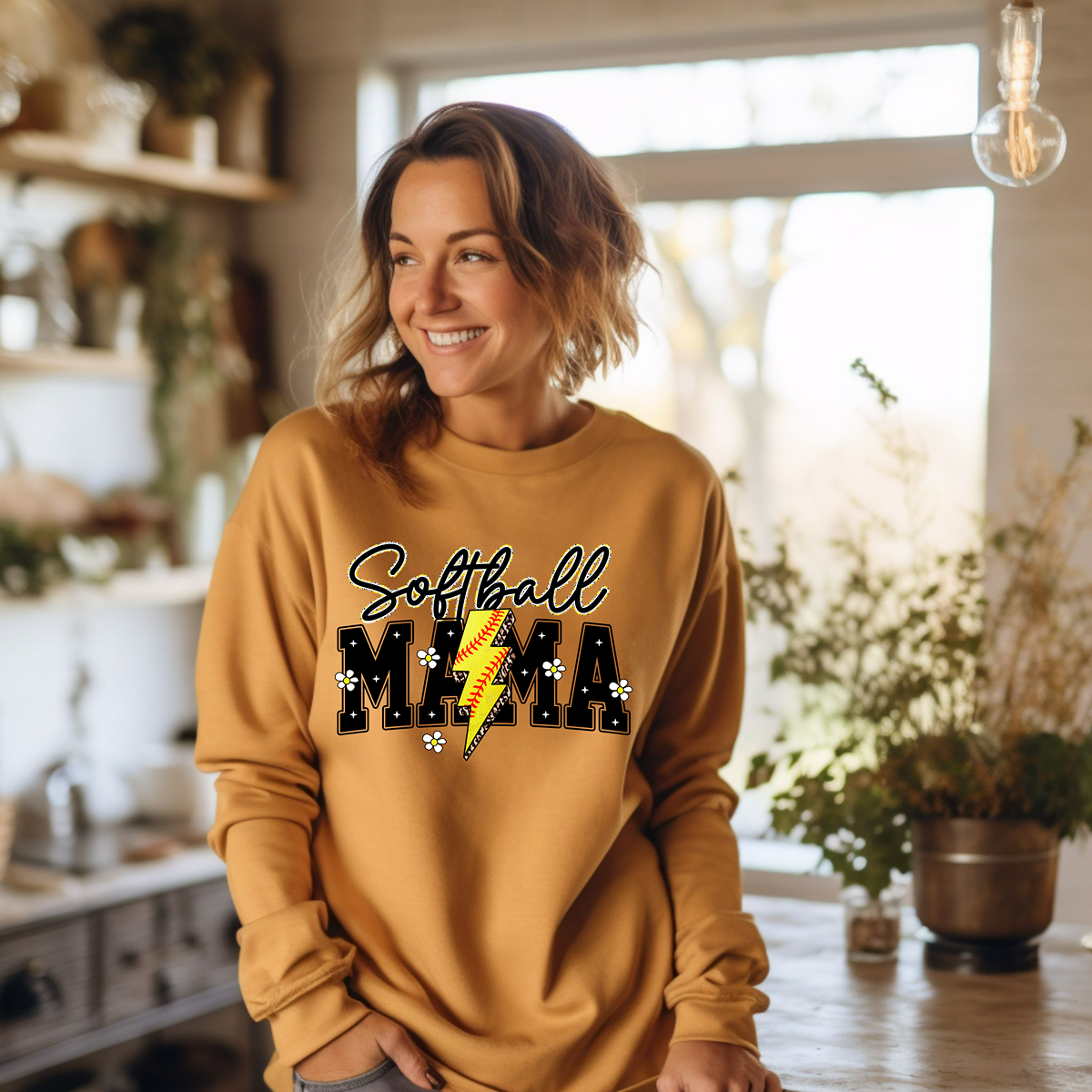 The Cutest Softball Mama Unisex Fit Pullover Sweatshirt
