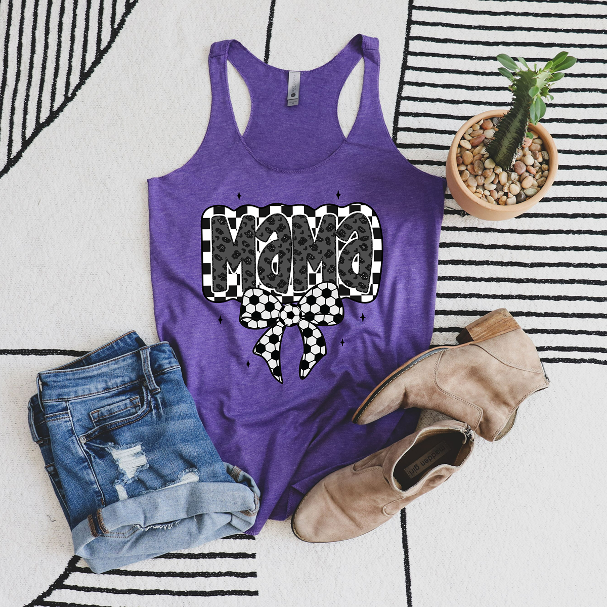 Super Cute Soccer Mama Women's Racerback Tank