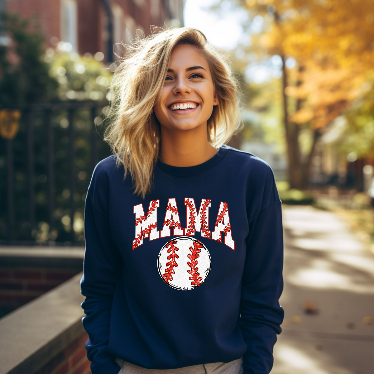 Mama---Baseball Mama Unisex Fit Cute Sweatshirt