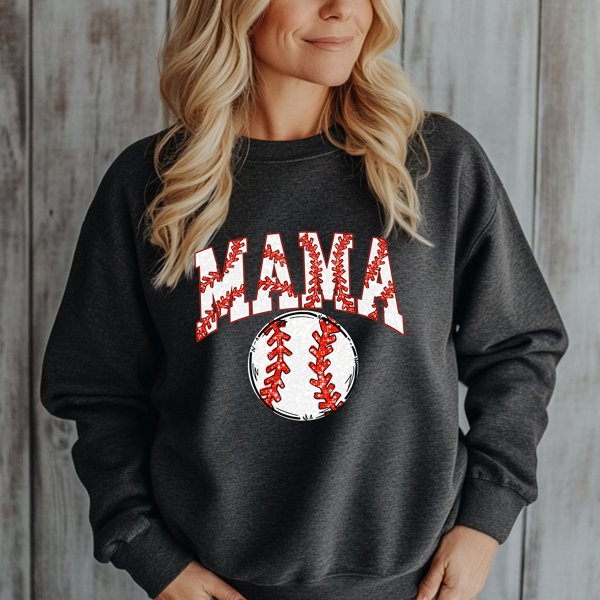 Mama---Baseball Mama Unisex Fit Cute Sweatshirt