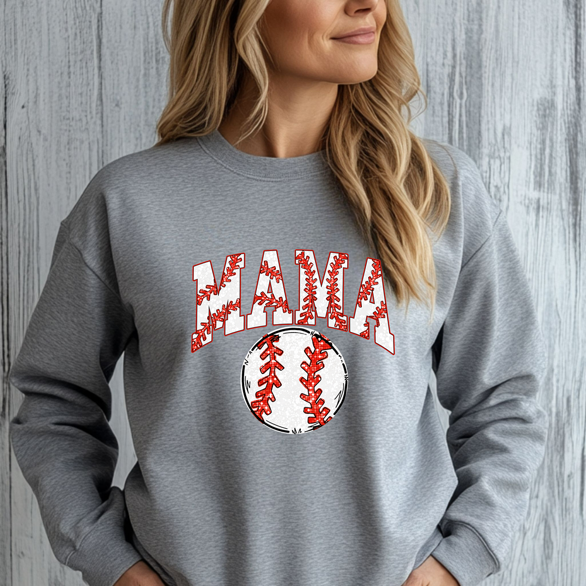 Mama---Baseball Mama Unisex Fit Cute Sweatshirt