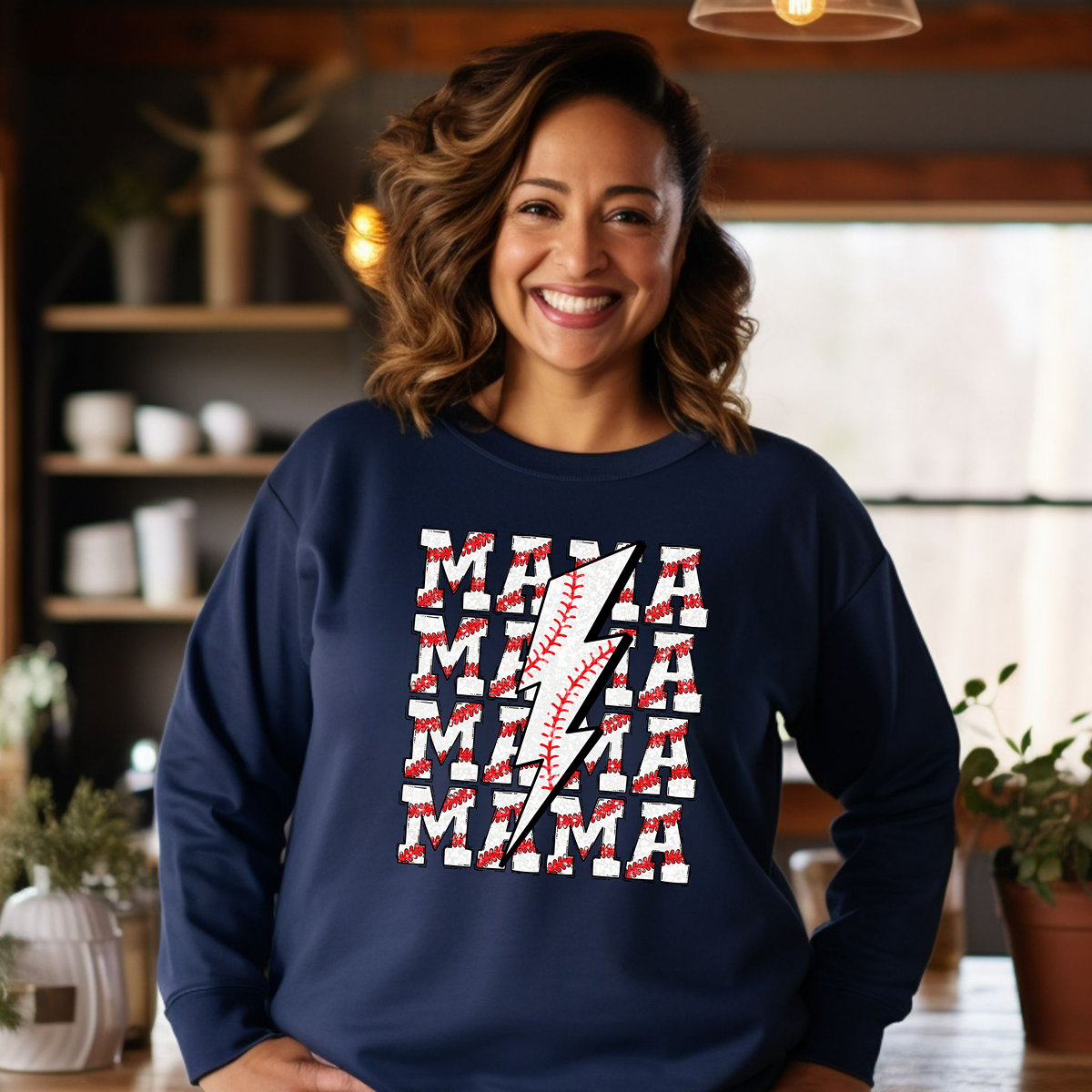 Baseball Babe- Mama Unisex Fit Sweatshirt