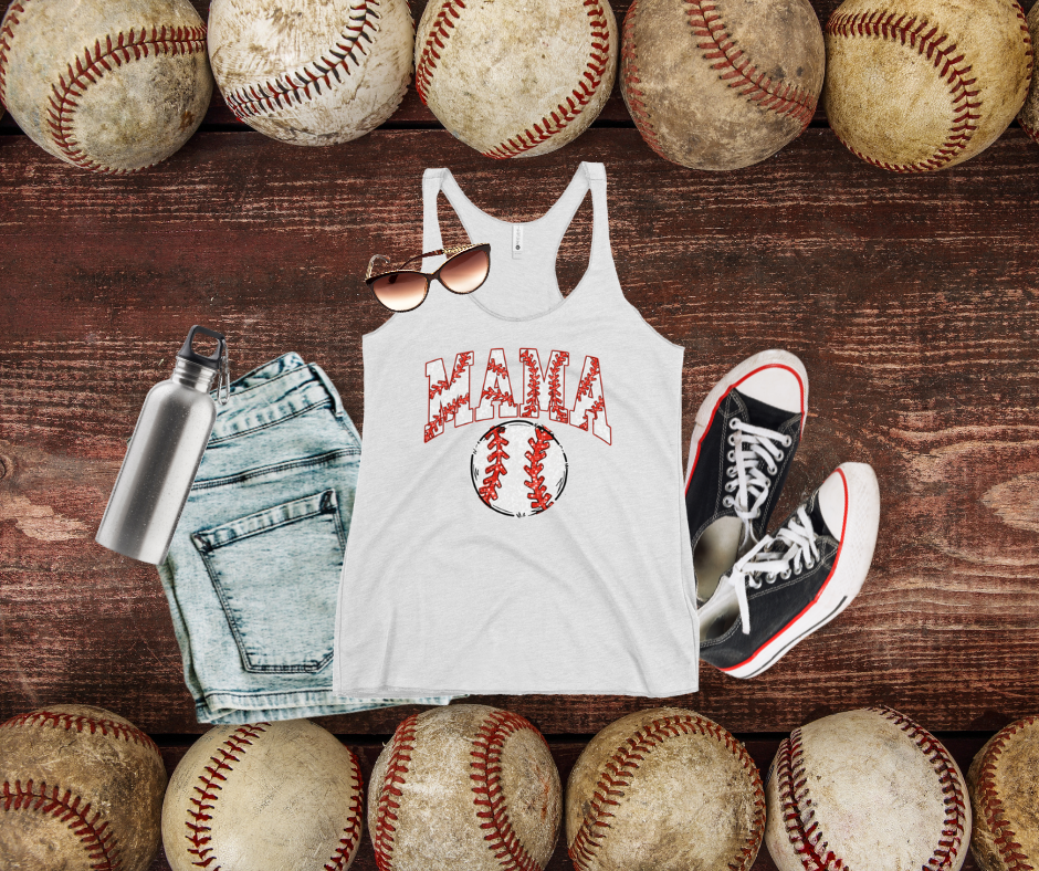 Baseball Mama Women's Racerback Tank
