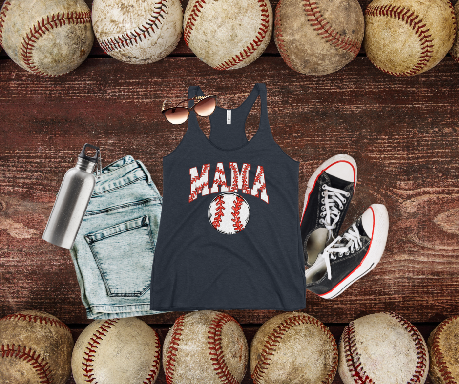 Baseball Mama Women's Racerback Tank