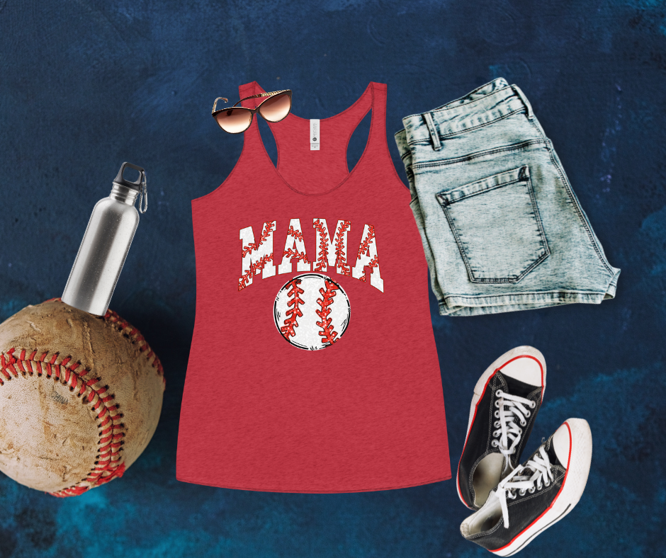 Baseball Mama Women's Racerback Tank