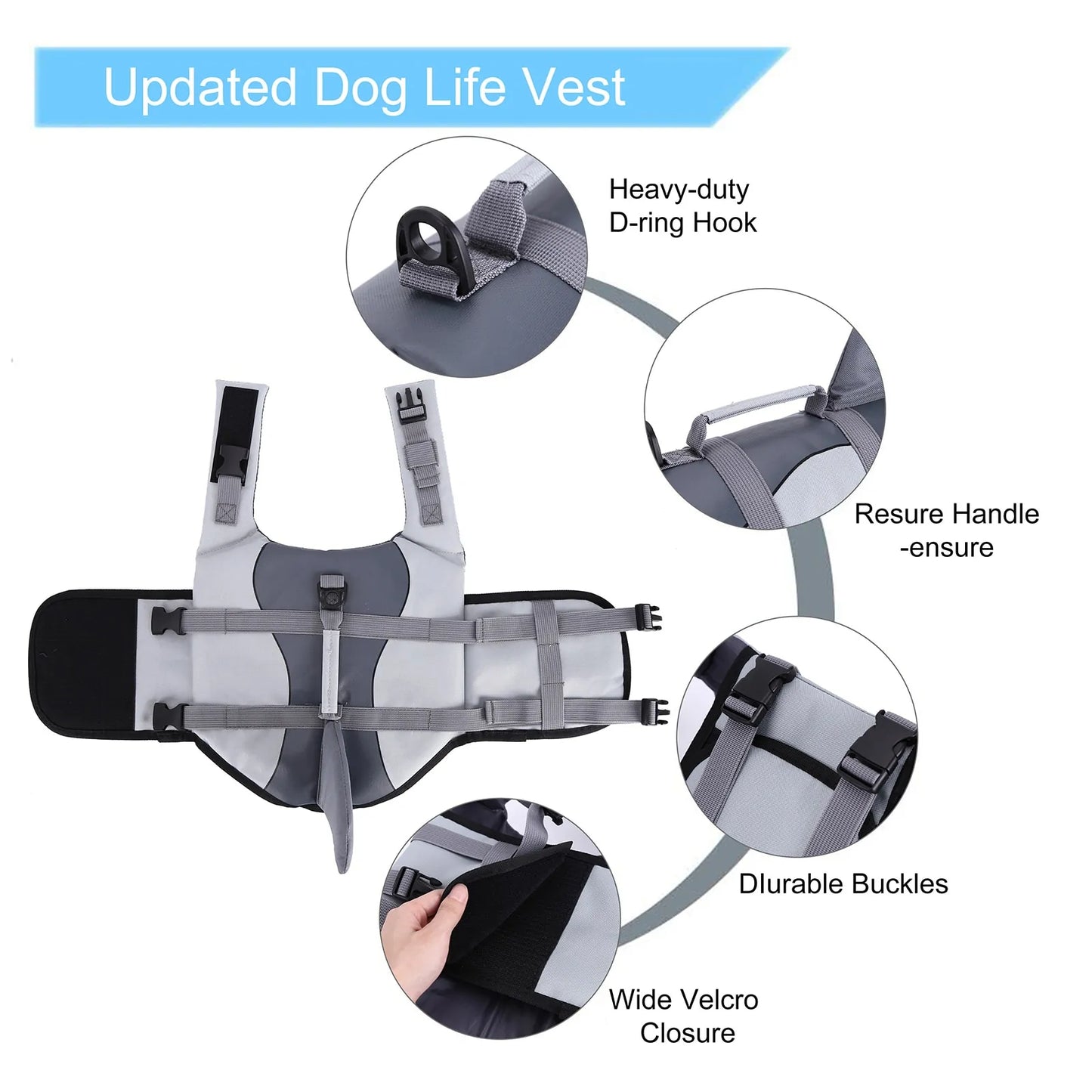 Shark Fin Dog Vests