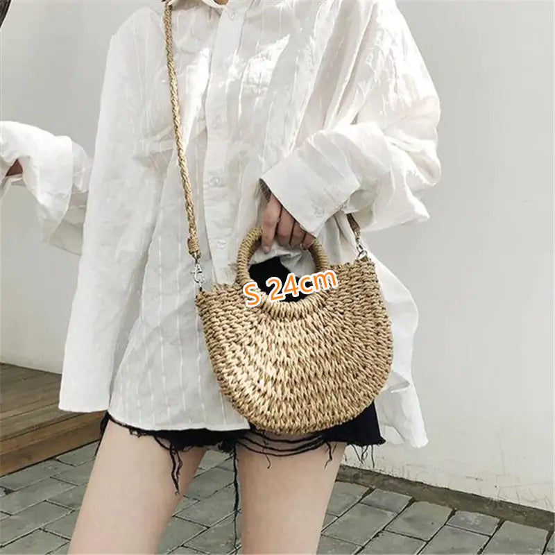Artisan Woven Straw Bag