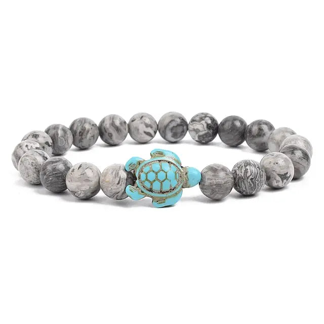 Ocean Turtles Stone Bracelet