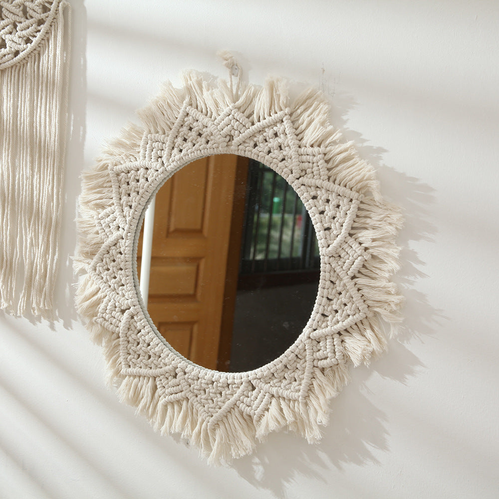 Macrame Wall Mirror Round