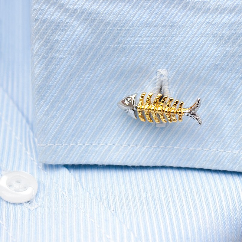 Fish Bone Cufflinks